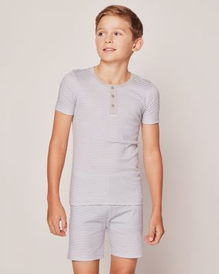 Unisex Pima Cotton Striped Short Set - Little Kid, Big Kid