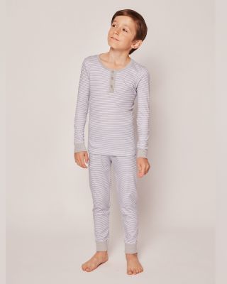 Unisex Pima Cotton Striped Pajama Set - Little Kid, Big Kid