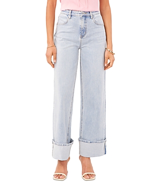 1.state High Rise Flared Jeans in Light Blue