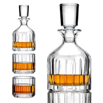 Parallels Stacking Decanter with 2 Glasses