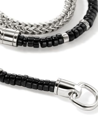 Sterling Silver Heishi Gemstone Wrap Bracelet