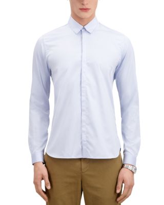The Kooples - Sky Blue Button Front Long Sleeve Shirt