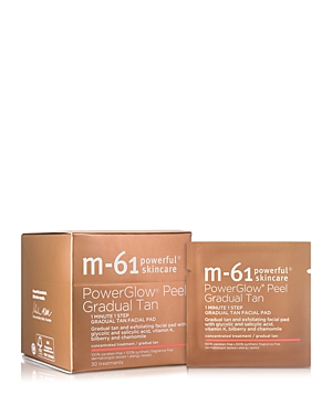 M-61 Powerglow Peel Gradual Tan, 30 Treatments In White