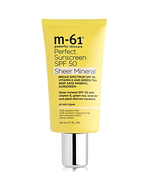 M-61 Perfect Sheer Mineral Sunscreen Spf 50 1.7 Oz. In White
