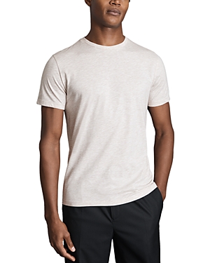 Reiss Bless Slim Fit Marled Crewneck Tee In Wheat Melange