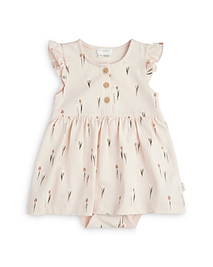 Firsts by petit lem Girls' Linen & Cotton Skirted Romper - Baby