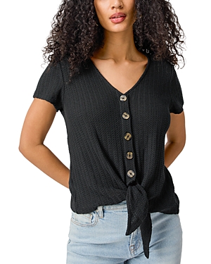 Sanctuary By My Side Tie Hem Sweater In Black
