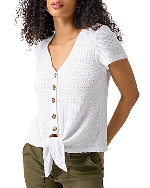 Sanctuary By My Side Cotton Blend T-shirt In White
