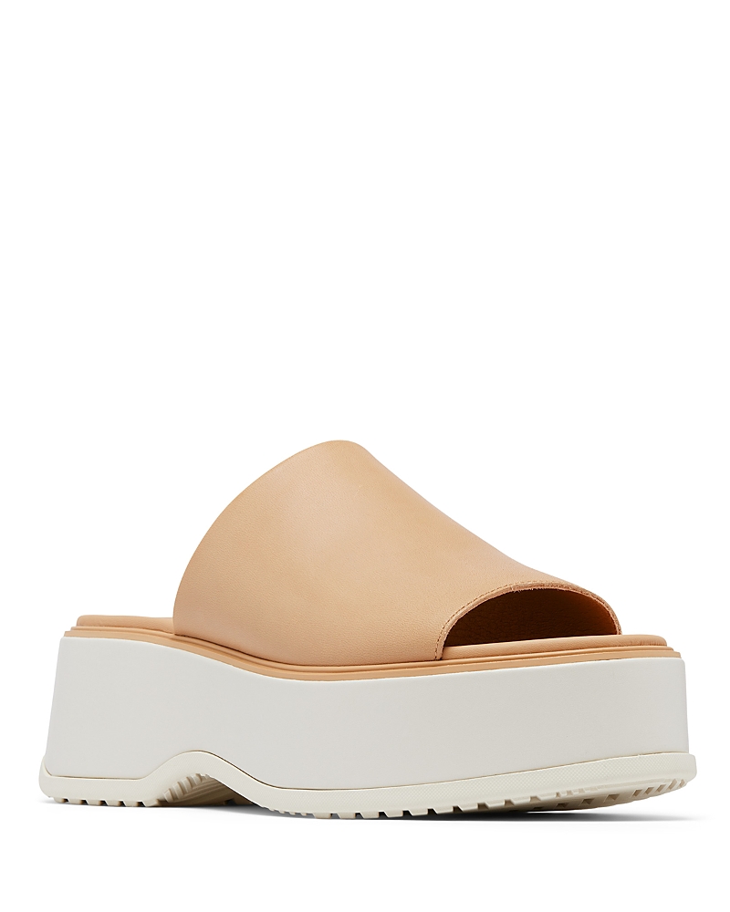 Sorel Women's Dayspring Leather Platform Slide Sandals