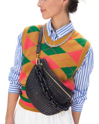 Grande Fanny Woven Checker Leather Belt Bag