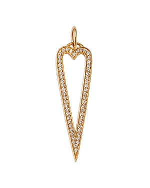 Nina Gilin 14K Yellow Gold Diamond Heart Pendant