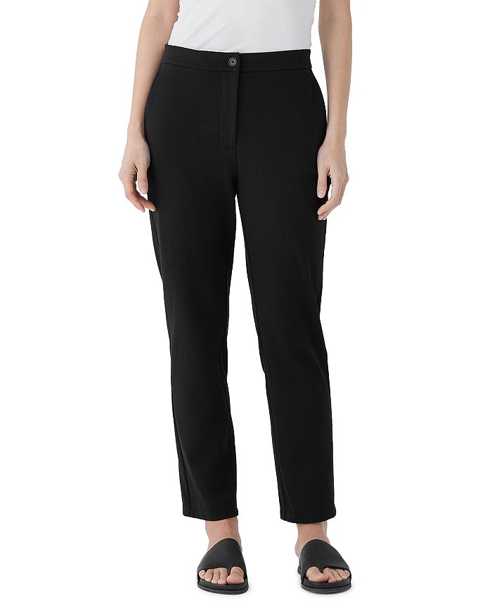 EILEEN FISHER Womens White Pocketed Pull-on Ankle Heather Pants main image 1