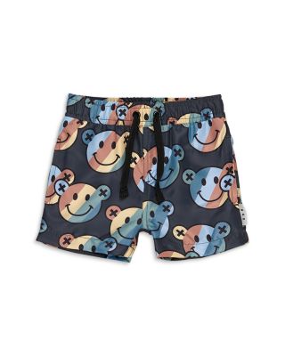 Huxbaby Boys' Smiley Rainbow Bear Printed Swim Trunks Baby