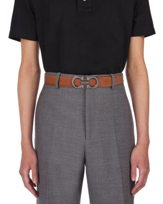 Men's Double Gancini Reversible Leather Belt