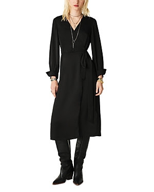 Shop Ba&sh Ba & Sh Iris Midi Wrap Dress In Black