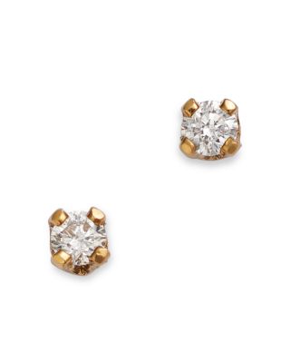 Bloomingdale's Fine Collection - Children's Diamond Solitaire Screw Back Stud Earrings in 14K Yellow Gold, 0.04 tcw