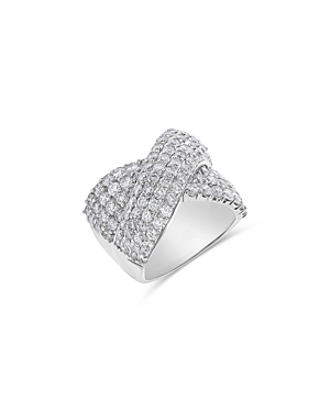 Bloomingdale's Diamond Crossover Ring In 14k White Gold, 4.45 Ct. T.w.