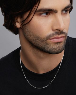 Men's Sterling Silver Anthem Ball Chain Necklace, 20" - Exclusive