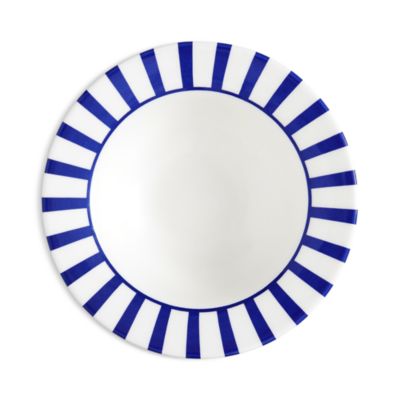 Blue Italian Steccato Cereal Bowls, Set of 4