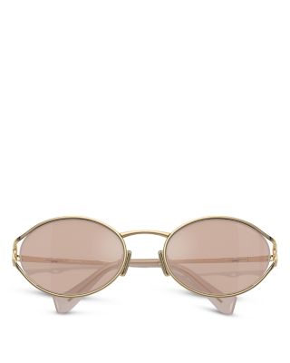 Metal Oval Sunglasses, 54mm