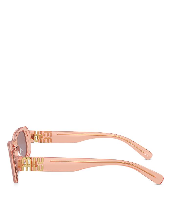 Miu Miu Womens Pink Mu 08zs Oval-frame Acetate Sunglasses In Pink/purple Solid