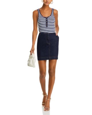 Fathima Striped Cotton Tank Top