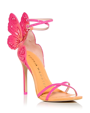Shop Sophia Webster Women's Chiara Embroidered Butterfly High Heel Sandals In South Sunrise