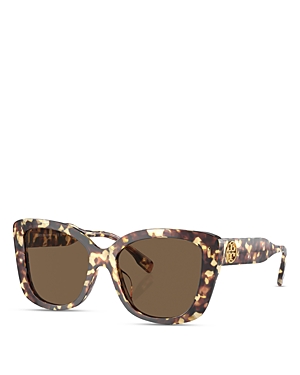 Tory Burch Pushed Miller Butterfly Sunglasses, 54mm In Brown/brown Solid