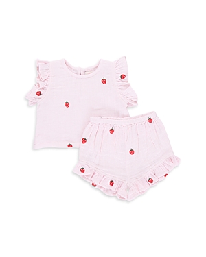 Pink Chicken Girls' Roey Cotton Gauze Top & Bloomer Set - Baby