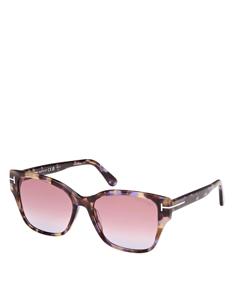 Tom Ford Elsa Gradient Acetate Butterfly Sunglasses In Havana/pink Gradient