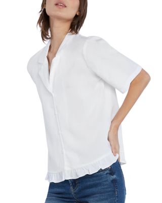 Billy T Short Sleeve Ruffle Hem Shirt | Bloomingdale's