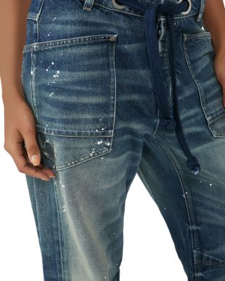 We The Free Moxie Low Slung Pull On Barrel Jeans in Timeless Blue