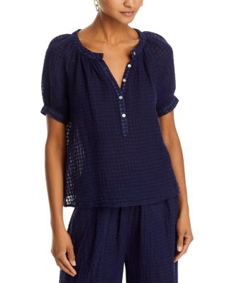 Bella Raglan L/S Poplin Long Shirt GOTS 243975 - Denim Blue main image 1