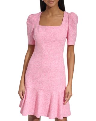 KARL LAGERFELD PARIS - Tweed Puff Sleeve Dress