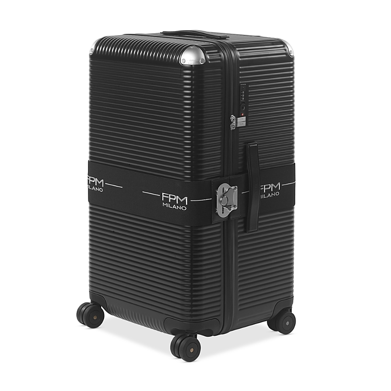 Fpm Milano Bank Zip Deluxe Trunk Suitcase In Eclipse Black