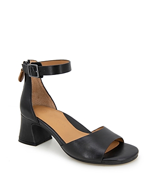 Shop Gentle Souls By Kenneth Cole Women's Iona Ankle Strap High Heel Sandals In Black Leather