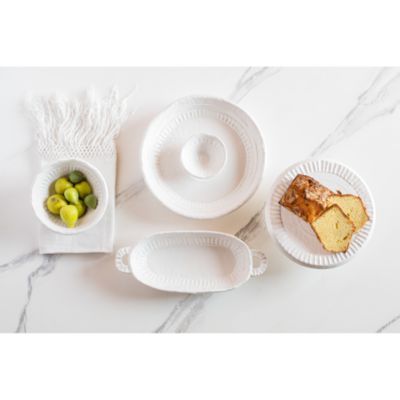 Pietra Serena Handled Oval Bowl