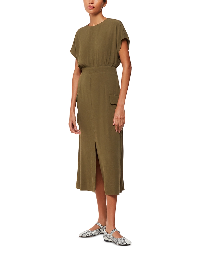 Whistles Pocket Detail Midi Dress
