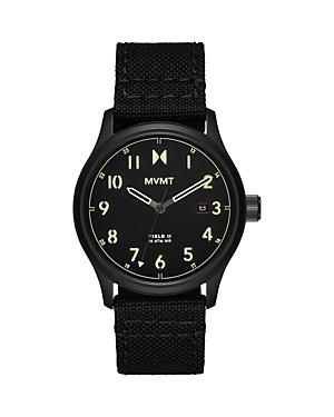 Mvmt Field Ii Men's Black Nylon Watch 41mm In Black