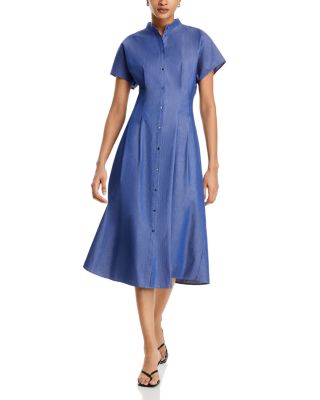 Cotton Midi Shirt Dress