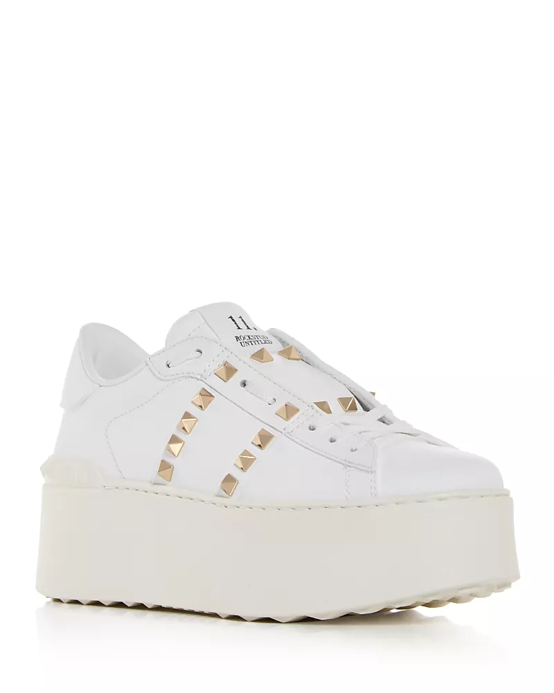 Valentino Garavani Women's Rockstud Untitled Low Top Platform Sneakers