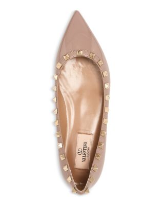 Women's Rockstud Pointed Toe Ballet Flats