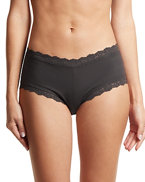 Shop Hanky Panky Cotton With A Conscience Boyshort In Granite