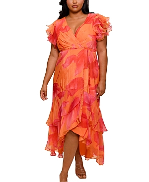 Hutch Plus Size Whitlee Dress In Peach Ice/pink Xray Floral