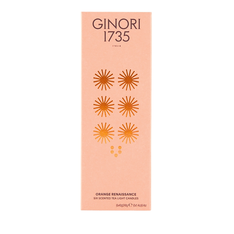Ginori 1735 Lcdc 6-piece Scented Tealight Candle Set In Light Orange