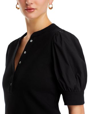 Puff Sleeve Henley Top