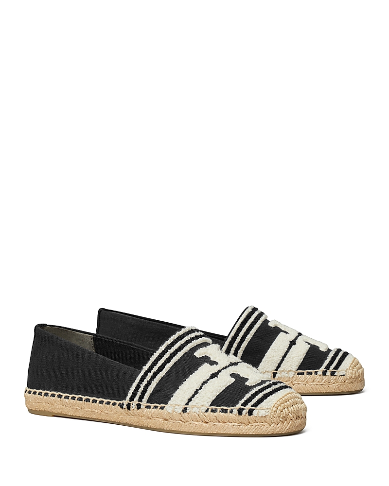 Tory Burch Black Cotton Blend Espadrilles In Nero/light Alabaster
