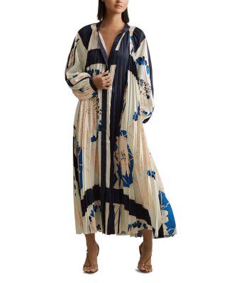 REISS - Daiya Placement Print Maxi Dress