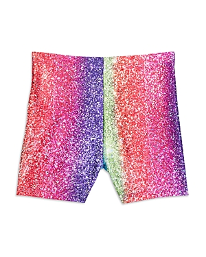 Shop Terez Girls' Rainbow Glitter Shorts - Little Kid, Big Kid In Multi