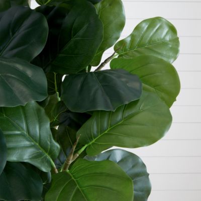  6ft. Artificial Fiddle Leaf Fig Tree with White Decorative Planter